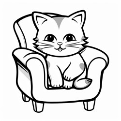 un chat sur un canap