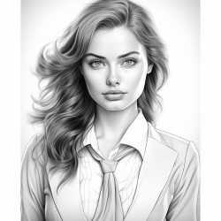 business woman turned to the side face not visible