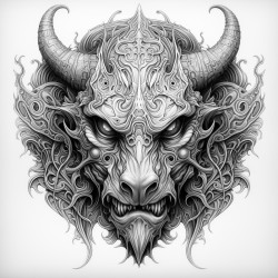 przeraajcy demon bardzo grony mroczny  symetryczny
