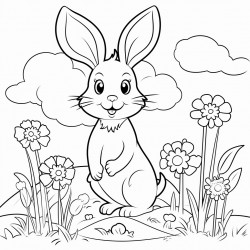 rabbit in garden