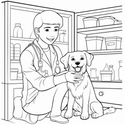 vet tech coloring book