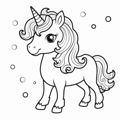 a cute horseunicorn