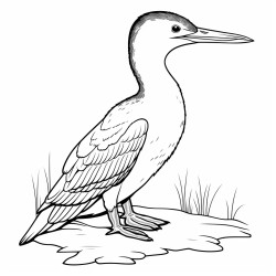 a cute icelandic great northern diver