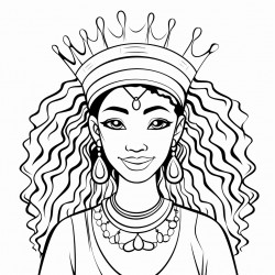 black woman queen with dreads