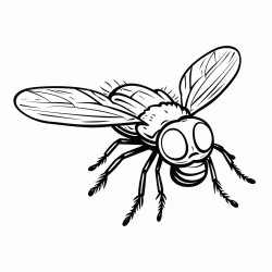 house fly flying fun ink