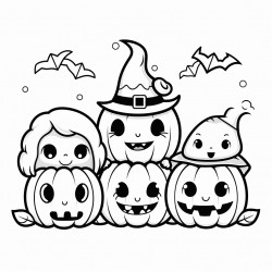 halloween cute coloring page