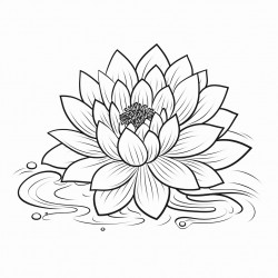 lotus flower floating in water