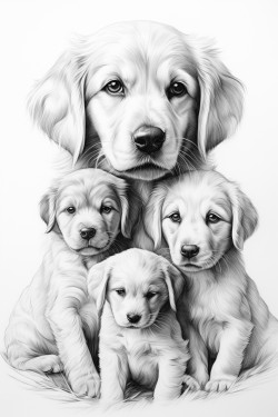 dog with puppies