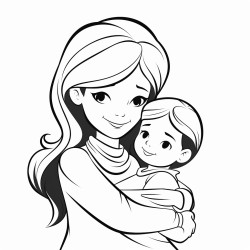 mother and kid hugging