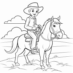farmer on horse