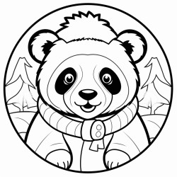 christmas panda bear
