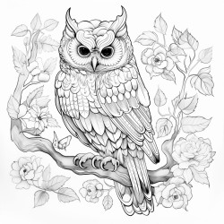 a whimsical forest owl