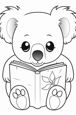 koala reading book