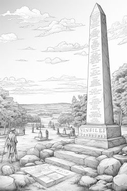 realistic coloring page of the monument to the forefathers that is in plymouth massachussets