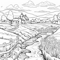 detailed countryside scenery