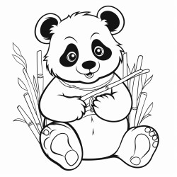 panda eating a bamboo stick