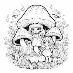 mushrooms forest fairys