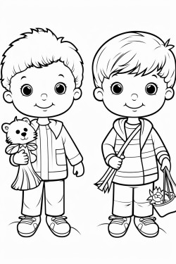 dos dibujos infantiles de encuentra las diferencias