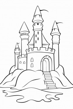 sand castles at the beach