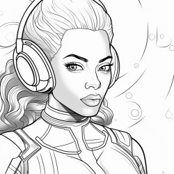 black futuristic woman
