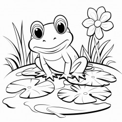 frog on lily pad