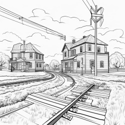 abandoned railroad crossing intersection