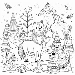 whimsical winter wonderland animals