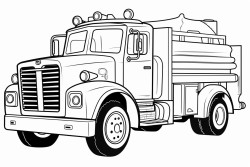 fire engine with flag