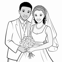 african american man and white woman getting married
