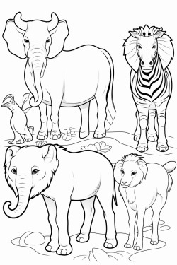 a coloring book about different animals