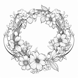 the word to in a floral frame