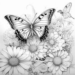 beautiful butterfly landing on a flower