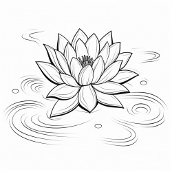 lotus flower floating in water