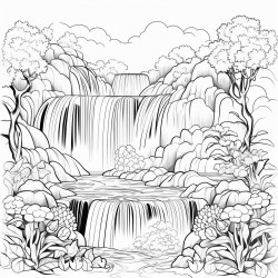 a beautiful waterfall