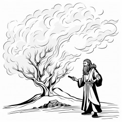 god talk to moses from the burning bush