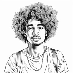 black boy with curly hair