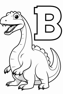 a letter b take the form of a dinosaur
