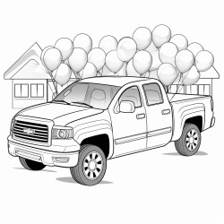pickup truck pulling blank parade float