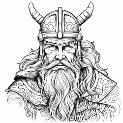 viking avec un drakar