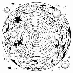 a mysterious dark swirl in space that pulls everything in