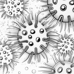 flu virus particles