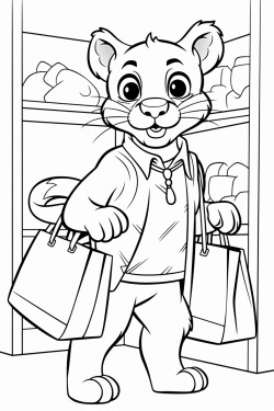 cougar shopping at clothing store