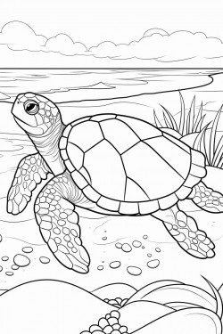 sea turtle on the beach