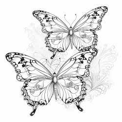 large print and stress relieving butterflies