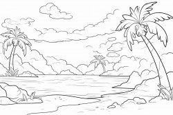 tropical island