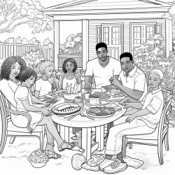 big black family cookout black and white