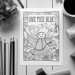 a simple doodle in the background and a a text in the front stating believe in yourself