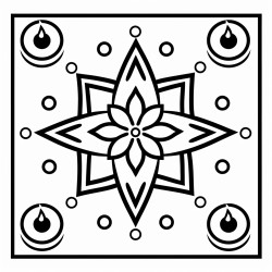 diwali rangoli drawing for kids
