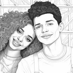 a white boy and a mixed girl couple