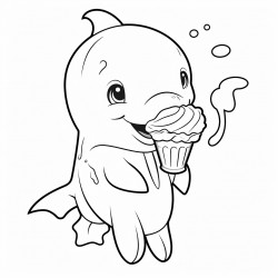 dolphin with ice cream